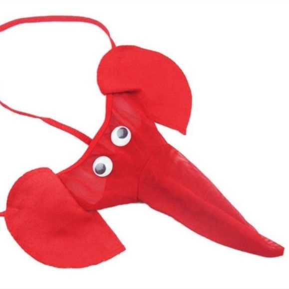 Mens Banana Hammock G String Thong Red Elephant - Picture 3 of 6